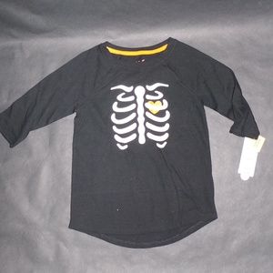 Cat & Jack Glow in the Dark Skeleton Bone Tee